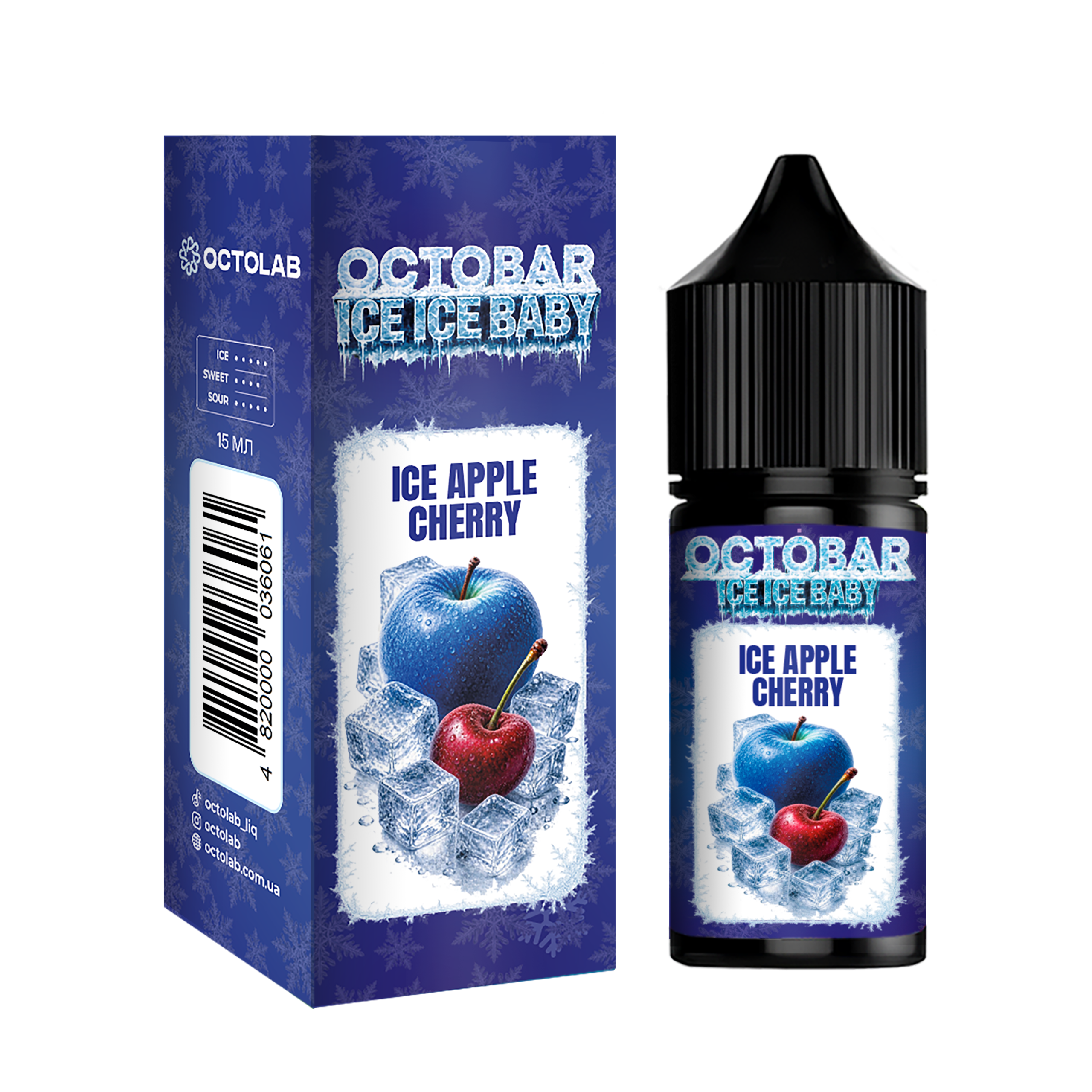 Набір для самозамісу Octobar Ice Ice Baby Ice Apple Cherry, 30ml